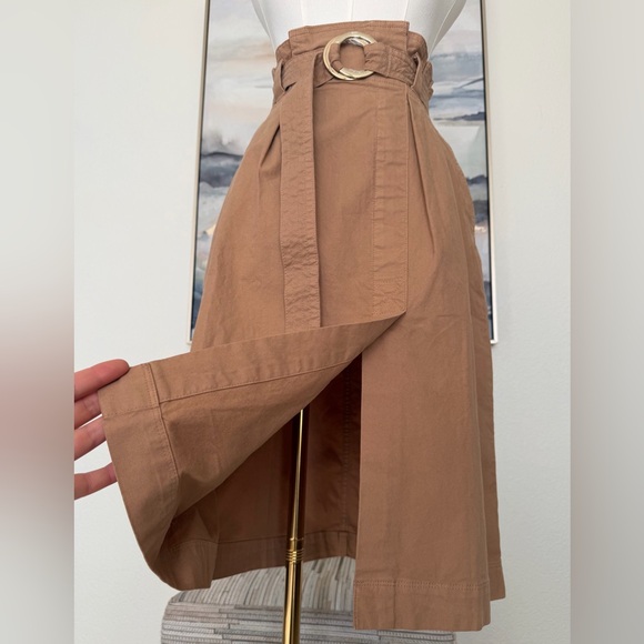 NWT Banana Republic Tan Belted Paper Bag Midi Skirt Size-6Tall - Picture 6 of 16